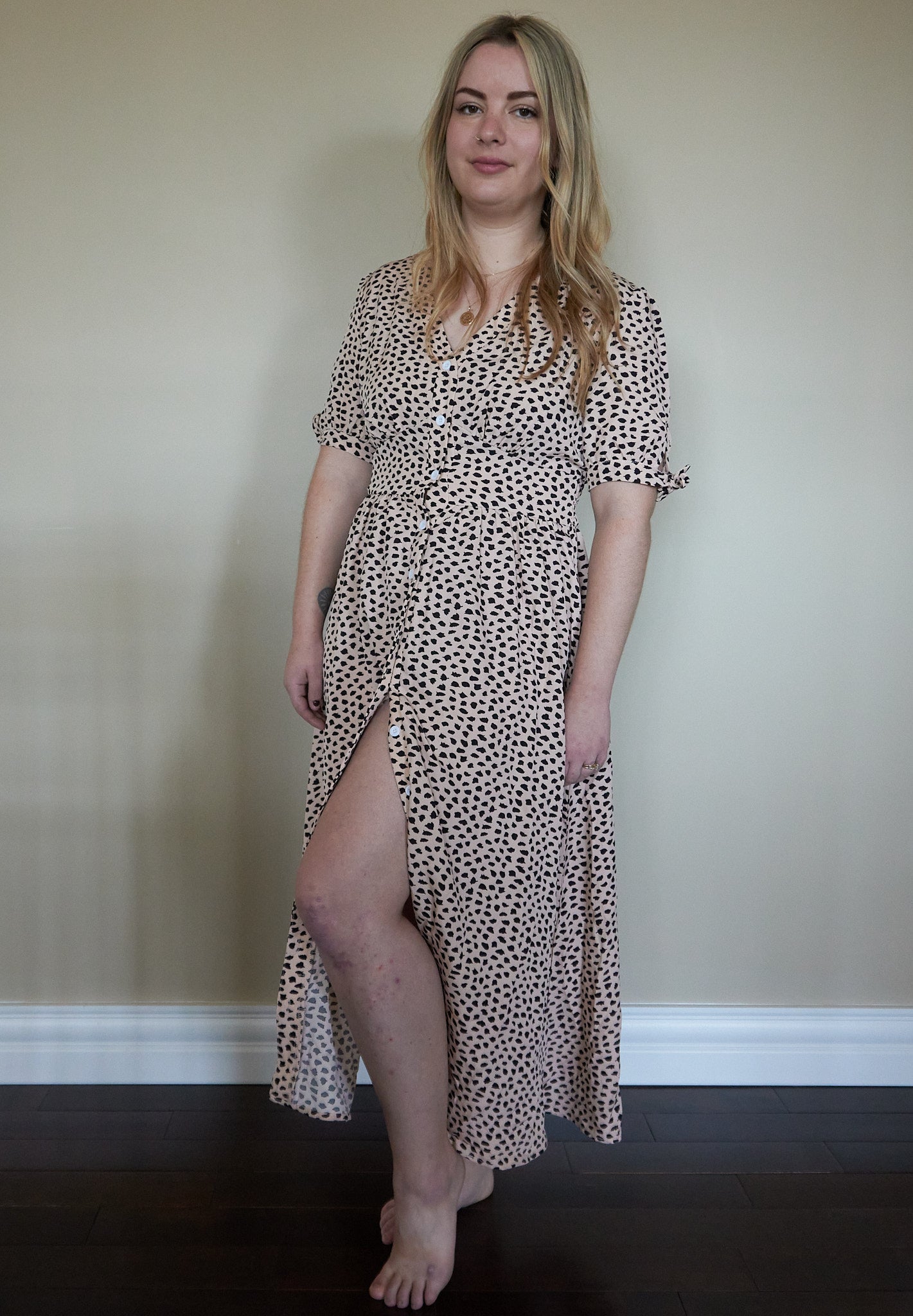 Leopard Print Midi Dress