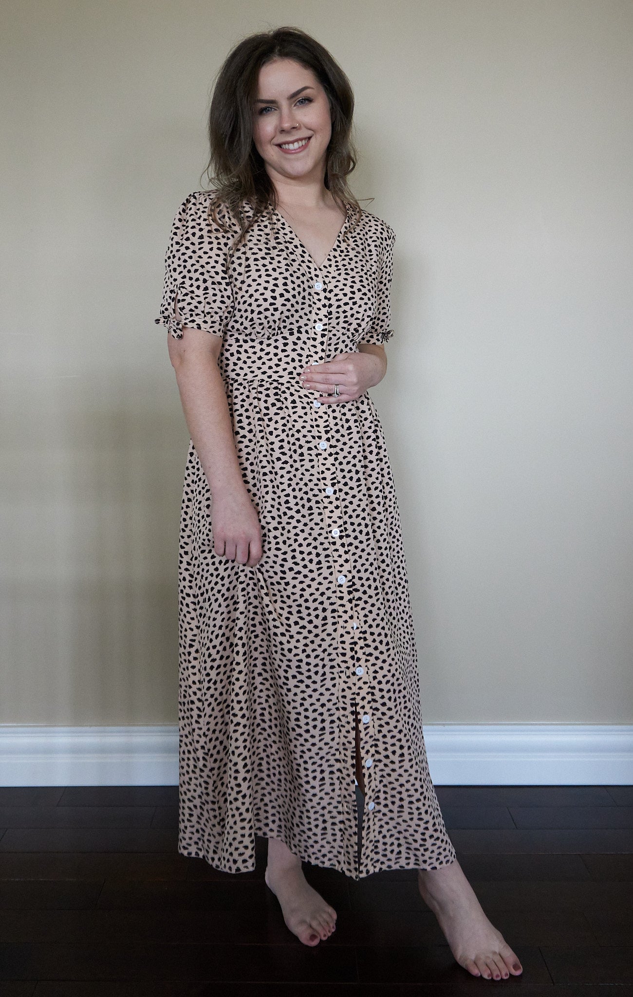 Leopard Print Midi Dress