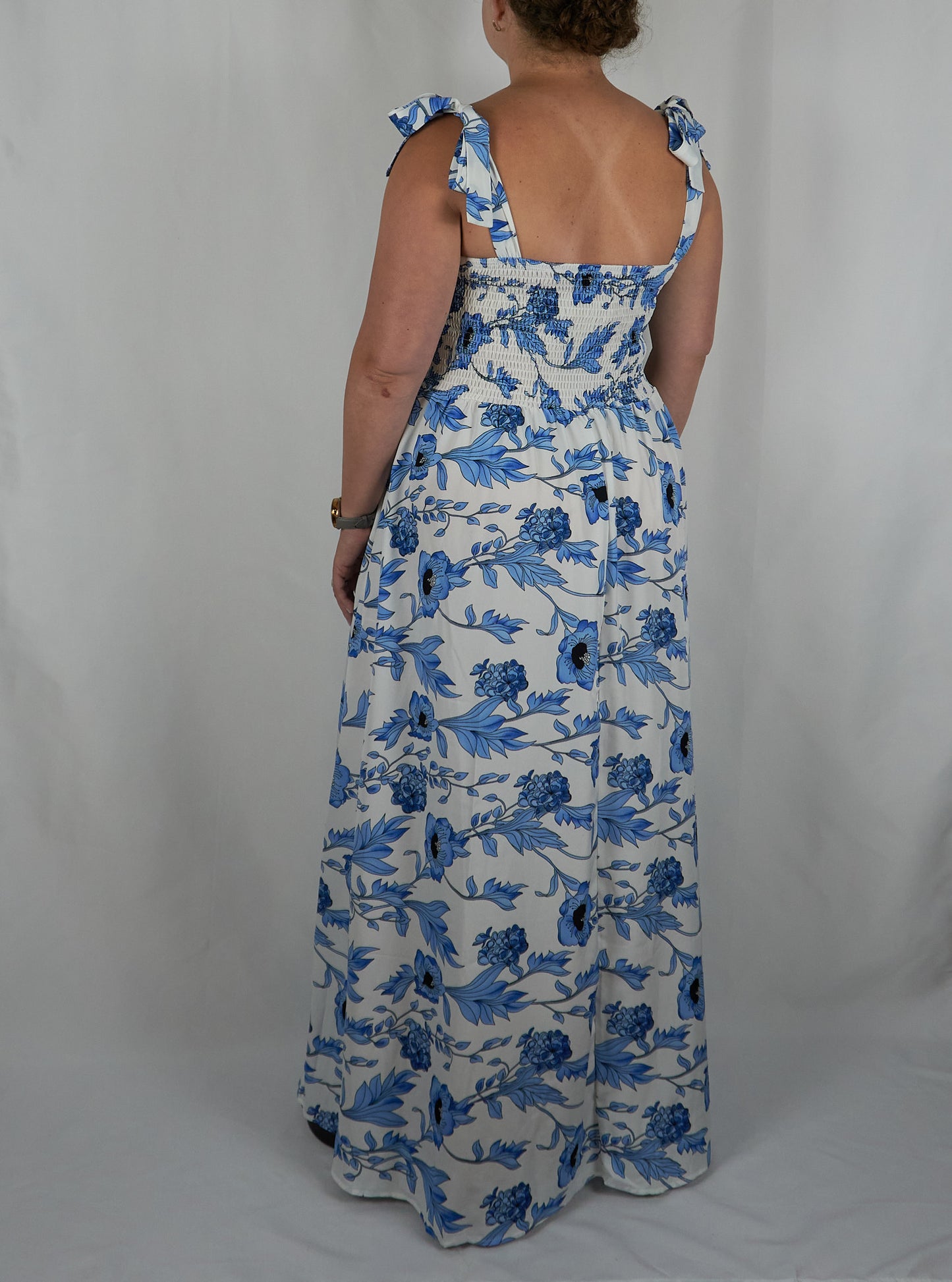 Tie Strap Maxi Floral Dress