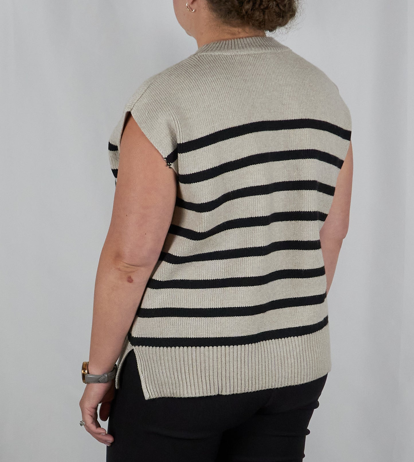 Striped Knitted Sweater Vest