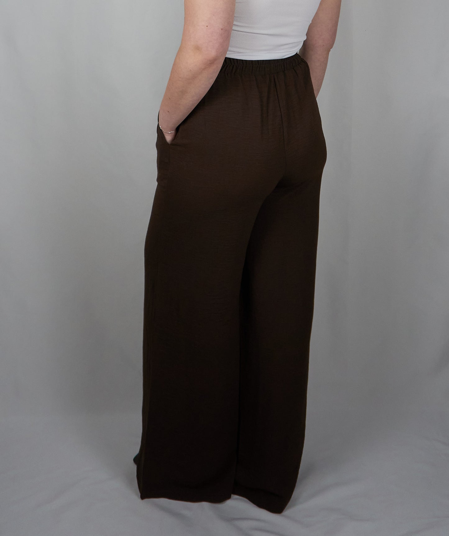 Brown High Waist Wide Leg Pants