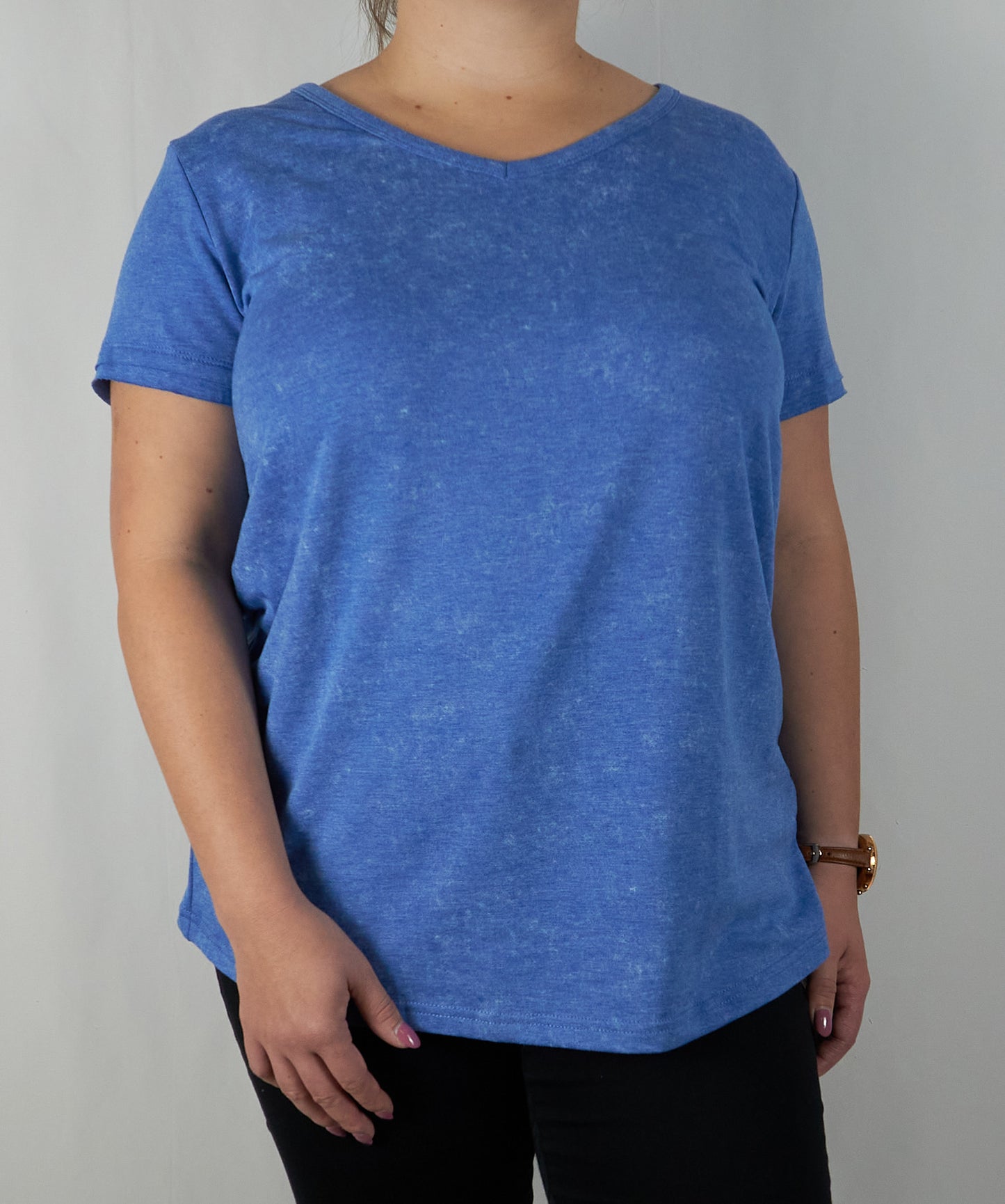 Washed V Neck Tee