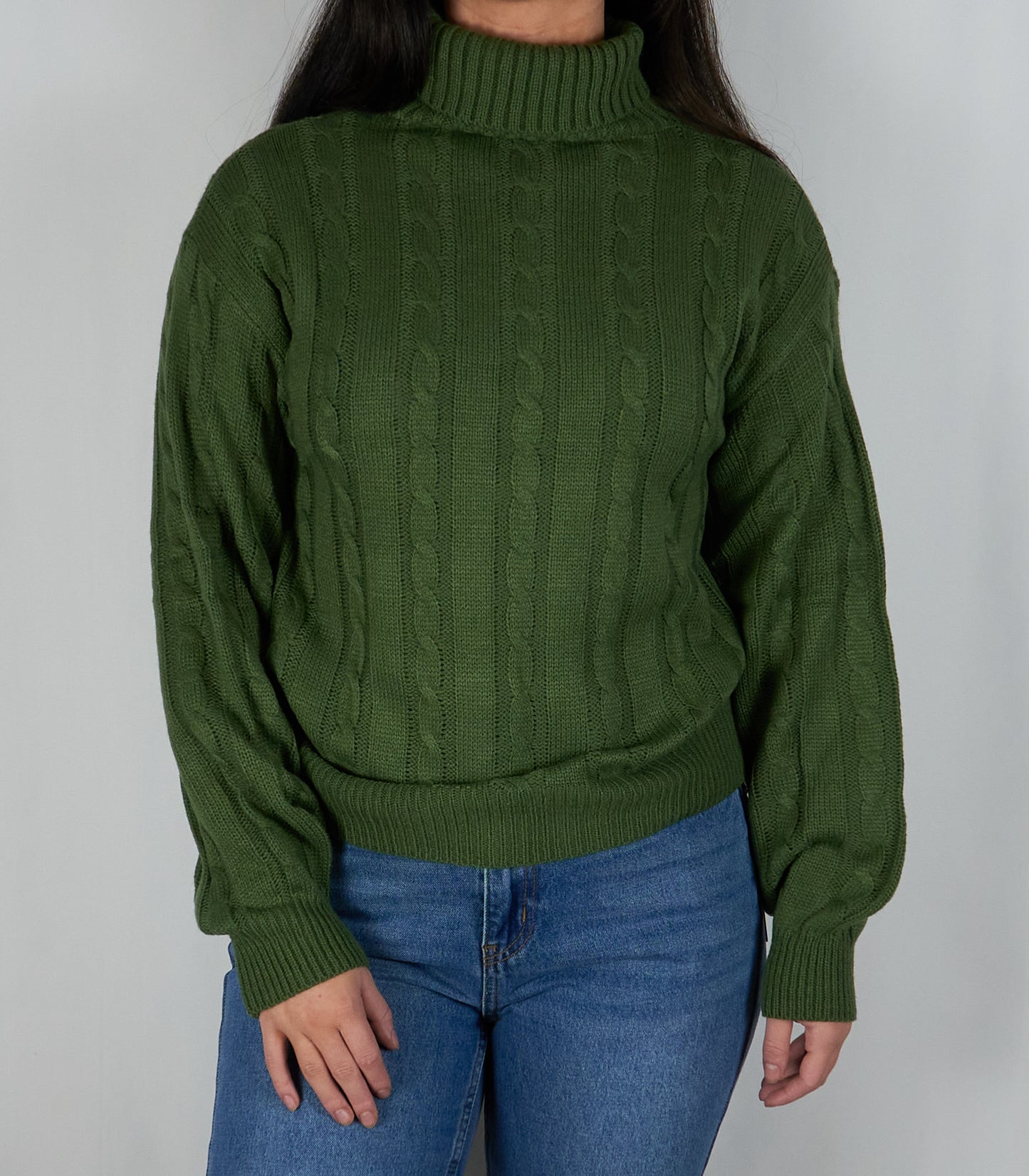 Cable Knit Turtleneck Sweater