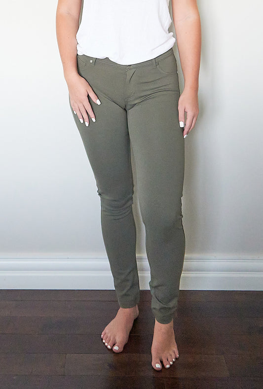 Skinny Pants - Olive