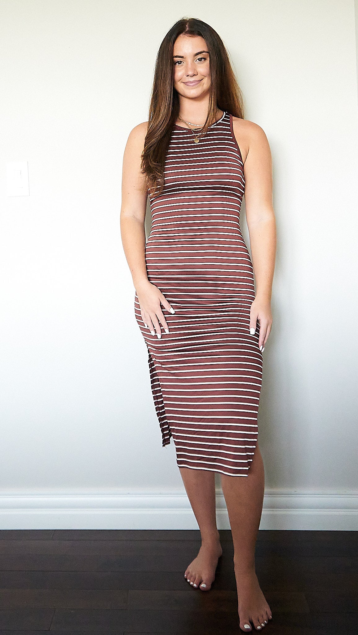 Striped Midi Dress